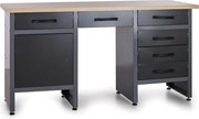 Stół warsztatowy G1, 840 x 1600 x 600 mm, 6x szufladka, 1x szafka
