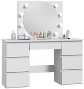 Biała nowoczesna toaletka z led K4-P95