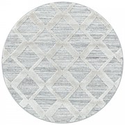 Dywan nowoczesny 3D La Casa romby kremowy koło 80 cm x 80 cm