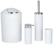 WENKO 24077800 - Zestaw CALVO 6,5x13 cm biały/chrom błyszczący