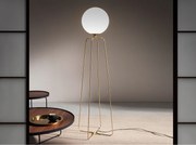 Lampa podłogowa ze złotej stali i białego szkła 8047 ANGEL CERDA