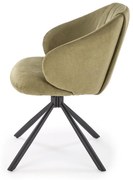 K533 krzesło oliwkowe HAVANA 77, obrotowe 180°, nowoczesne, metalowy stelaż
