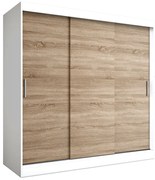 Szafa przesuwna 200 cm biały + dąb sonoma S3-N21