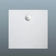 Brodzik kwadratowy "Denver" błyszczący biały z cienkiej, antypoślizgowej ceramiki 90x90 cm