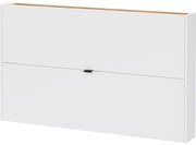 Biała uchylna wisząca szafka na buty w dekorze dębu 140x83x18 cm Ameca – Germania