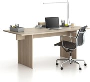 Biurko single SOLID, 180x80 cm, dąb naturalny