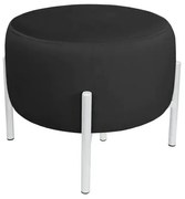 Pufa WILFRED MG VELVET czarna/biała ATOS