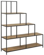 Regał SARON dąb/czarny