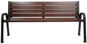 Stalowa ławka parkowa palisander C1-E59