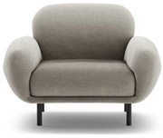 Szary fotel z materiału bouclé Poppy – Micadoni
