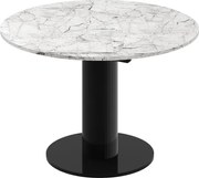 Rozkładany stół jadalniany Solo Lux z blatem w imitacji marmuru połysk