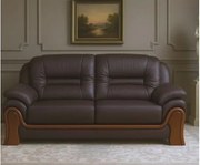 Skórzana kanapa 2-osobowa Palladio, wykonana ze skóry naturalnej, dostępne kolory brązowy, czarny, kremowy. Wygodna sofa do biura. Klasyczny stylowy design.