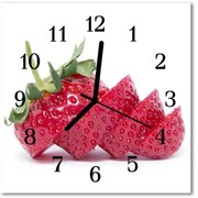 Zegar szklany kwadratowy Truskawka