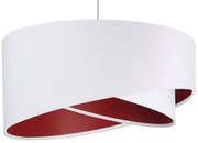 Biało-bordowa asymetryczna lampa wisząca - EX990 B6-N28