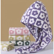 Turban na włosy BLOOMY z mikrofibry, fioletowy