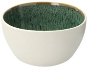 Biało-zielona kamionkowa miska 400 ml Gastro White/Green – Bitz