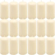 Zestaw świec filarowych, 11,5 cm, Ø 6 cm, kremowe, 18 szt.