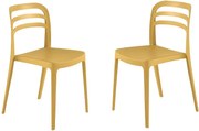 Zestaw 4 krzeseł do jadalni żółty „Guapa” z polipropylenu cm 50x51 82h
