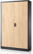 Szafa biurowa metalowa na akta antracytowa / dąb sonoma, 1150x1850x400 mm: JAN II Eco Design