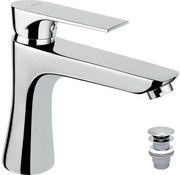 FERRO - Bateria umywalkowa + odpływ ALGEO SQUARE błyszczący chrom