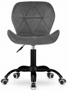 Krzesło obrotowe NOTO aksamit - ciemnoszare