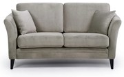 Beżowa aksamitna sofa Scandic Eden, 165 cm