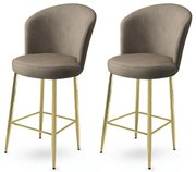 Zestaw krzeseł barowych Fora Cappuccino and Gold, 2 szt., 2 szt.