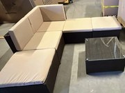 Zestaw mebli ogrodowych TINTO brązowe