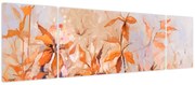 Obraz - Malowane kwiaty (170x50 cm)