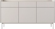 Komoda: 3 szuflady, 3 drzwi, kaszmir, 153 x 82,2 x 38 cm