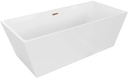 Mexen Lita wanna wolnostojąca 170 x 75 cm, biała, przelew różowe złoto - 52121707500-60