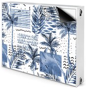 Magnes dekoracjny na kaloryfer Niebieska palma