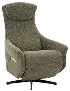 Fotel elektryczny relaksujący teksturowany zielony TASEMO