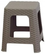 Ogrodowy taboret do sztaplowania Ratan, 36 x 33 x 33 cm, mocca