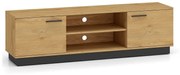 Szafka RTV BRONX 2D 170cm dąb/czarna ML MEBLE