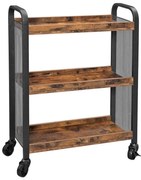 Stolik do serwowania MARGE brązowy/czarny