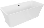 Mexen Tonia wanna wolnostojąca 170 x 75 cm, biała, przelew czarny - 52171707500-70