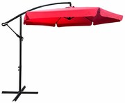 Czerwony parasol ogrodowy na wysięgniku S8-K74