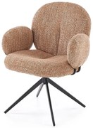 Cynamonowe nowoczesne krzesło tapicerowane L4-H59