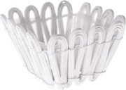 Drewniana osłonka na doniczkę Fence, biały, 15 x 10 x 15 cm