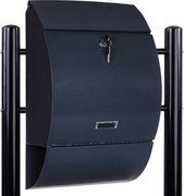 STILISTA Skrzynka na listy ze stojakiem, stal, 33 x 17 cm