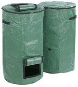 Składane kompostowniki ogrodowe, 2 x 125 l