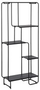 Czarny metalowy regał 76x180 cm Sleco – Ixia