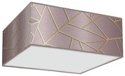 Lampa sufitowa, kwadratowa, różowa ZIGGY PINK Gold/Pink 3xE27