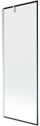 Mexen Next parawan nawannowy 1-skrzydłowy 70 x 150 cm, czarna ramka, chrom - 895-070-000-00-70-01