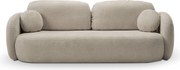 Masseno Sofa AMICO z funkcją spania i pojemnikiem na pościel, Rozkładana sofa - Beżowy, ABRIAMO 2