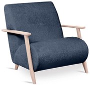 Granatowy fotel wypoczynkowy z podłokietnikami A7-R00