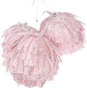 Zestaw ozdób świątecznych Pink Elegance, 3 szt., śr. 8 cm