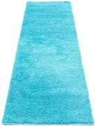 Jasnoniebieski chodnik dywanowy typu shaggy M3-K62