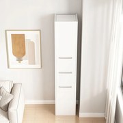 Biała szafka pionowa z 3 przegrodami 170x30x30 cm – nowoczesny i funkcjonalny design